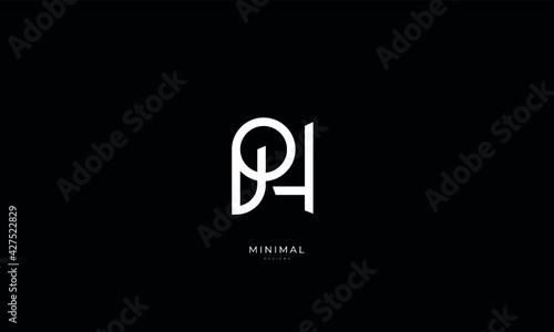 Alphabet letter icon logo PH