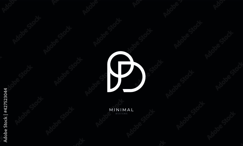 Alphabet letter icon logo PD Alphabet letter icon logo PD