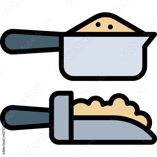 Spoon icon, Bakery and baking related vector
