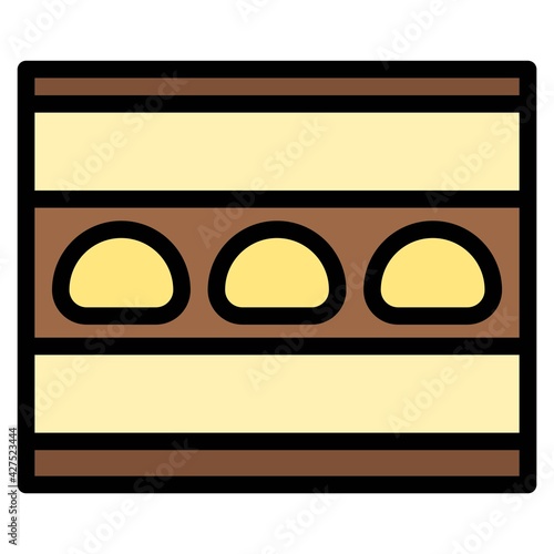 Tiramisu icon, Bakery and baking related vector