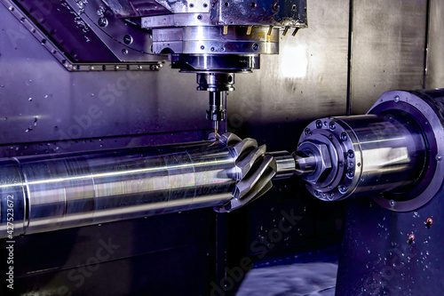 Принти на полотні Fabrication and production of bevel gear shaft on the machining