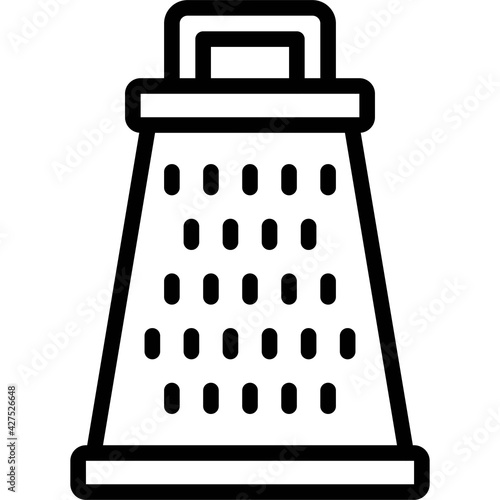Grater icon, Bakery and baking related vector