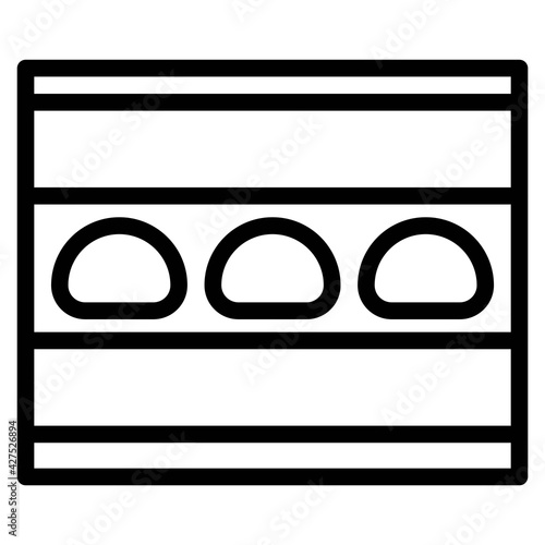 Tiramisu icon, Bakery and baking related vector