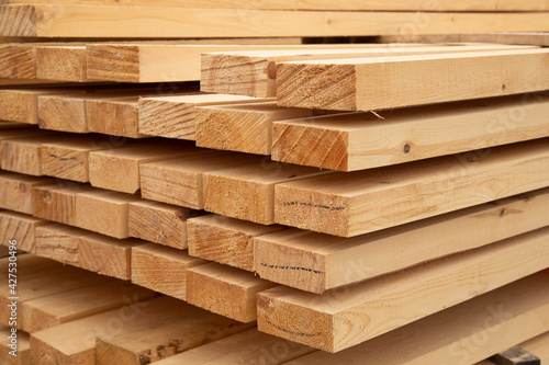 Edged boards.Building material.The material is made of wood.
