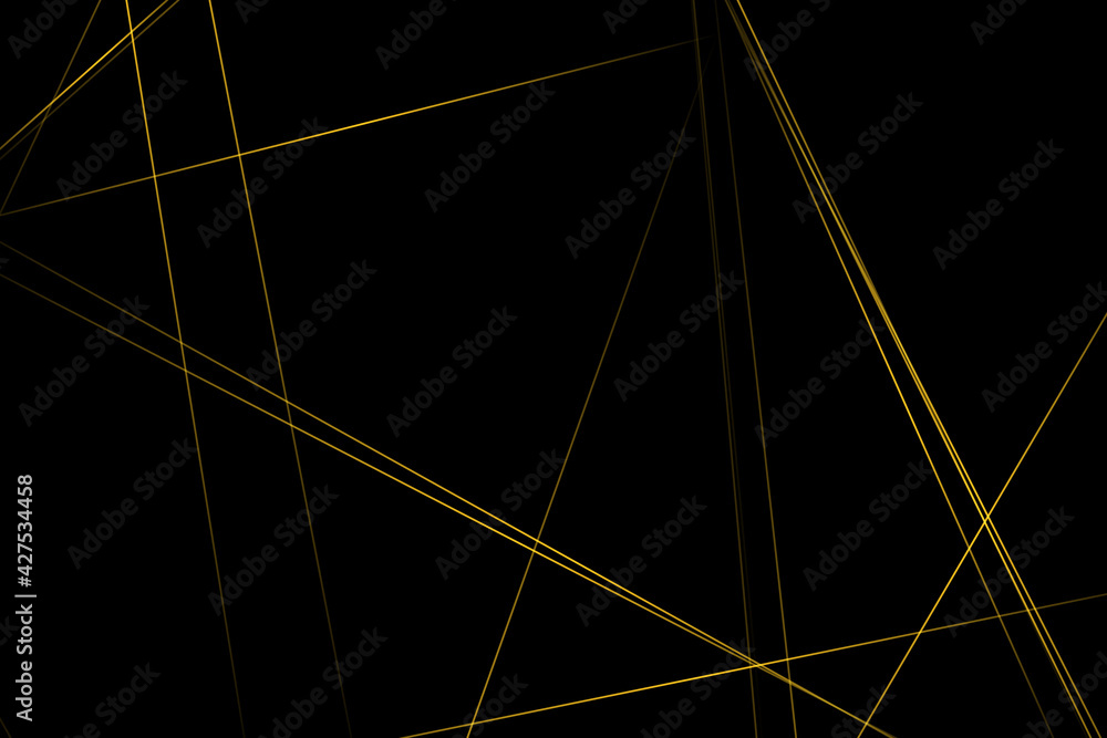 Fototapeta premium Abstract black with gold lines, triangles background modern design. Vector illustration EPS 10.
