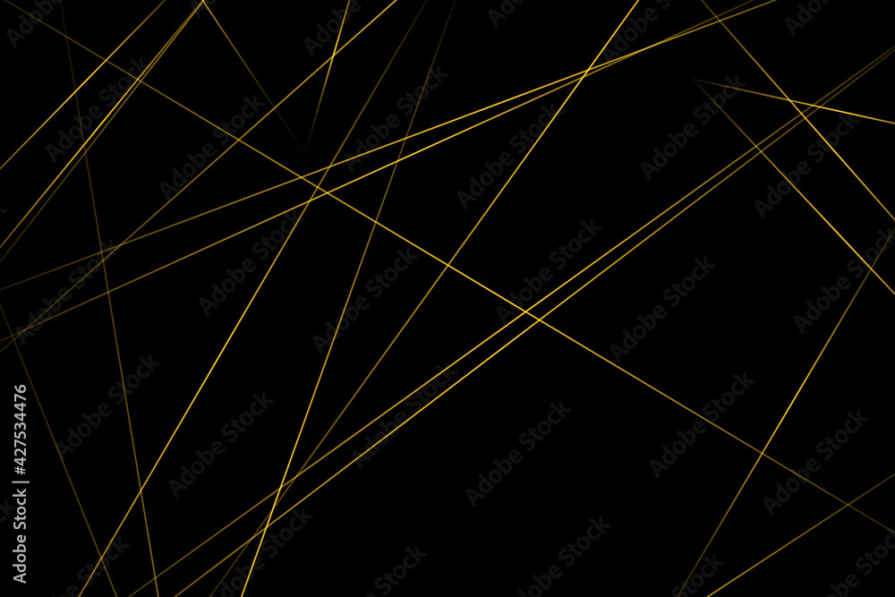 Fototapeta premium Abstract black with gold lines, triangles background modern design. Vector illustration EPS 10.