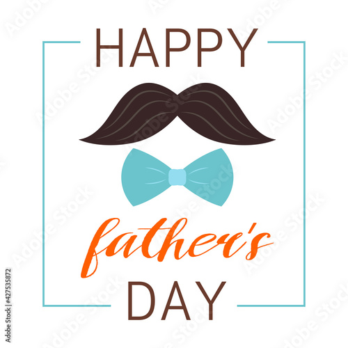 fathers day card with tie bow and mustache