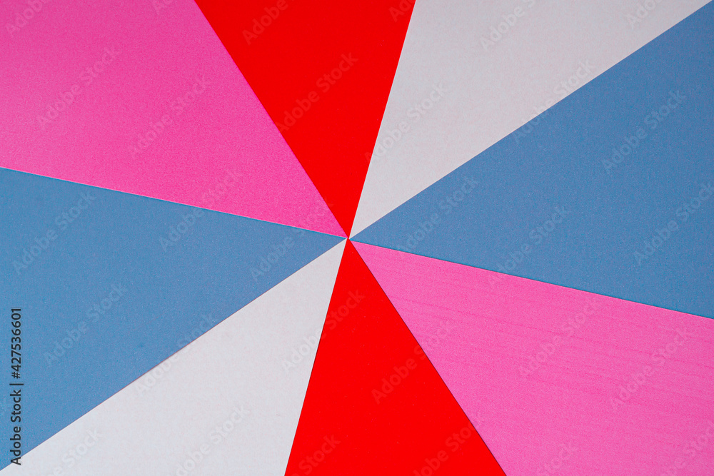 Fototapeta premium Composición simple de triangulos concentricos a varios colores
