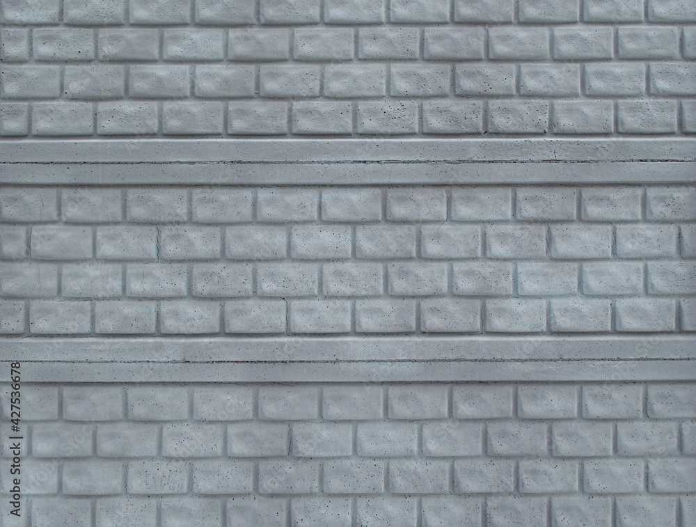 gray brick wall or fence texture. imitation brickwork