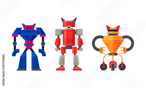 Robot Transformer as Automated Action Figure Toy with Shifting Parts Vector Set
