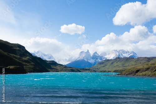 Chilean Patagonia landscape  Torres del Paine National Park