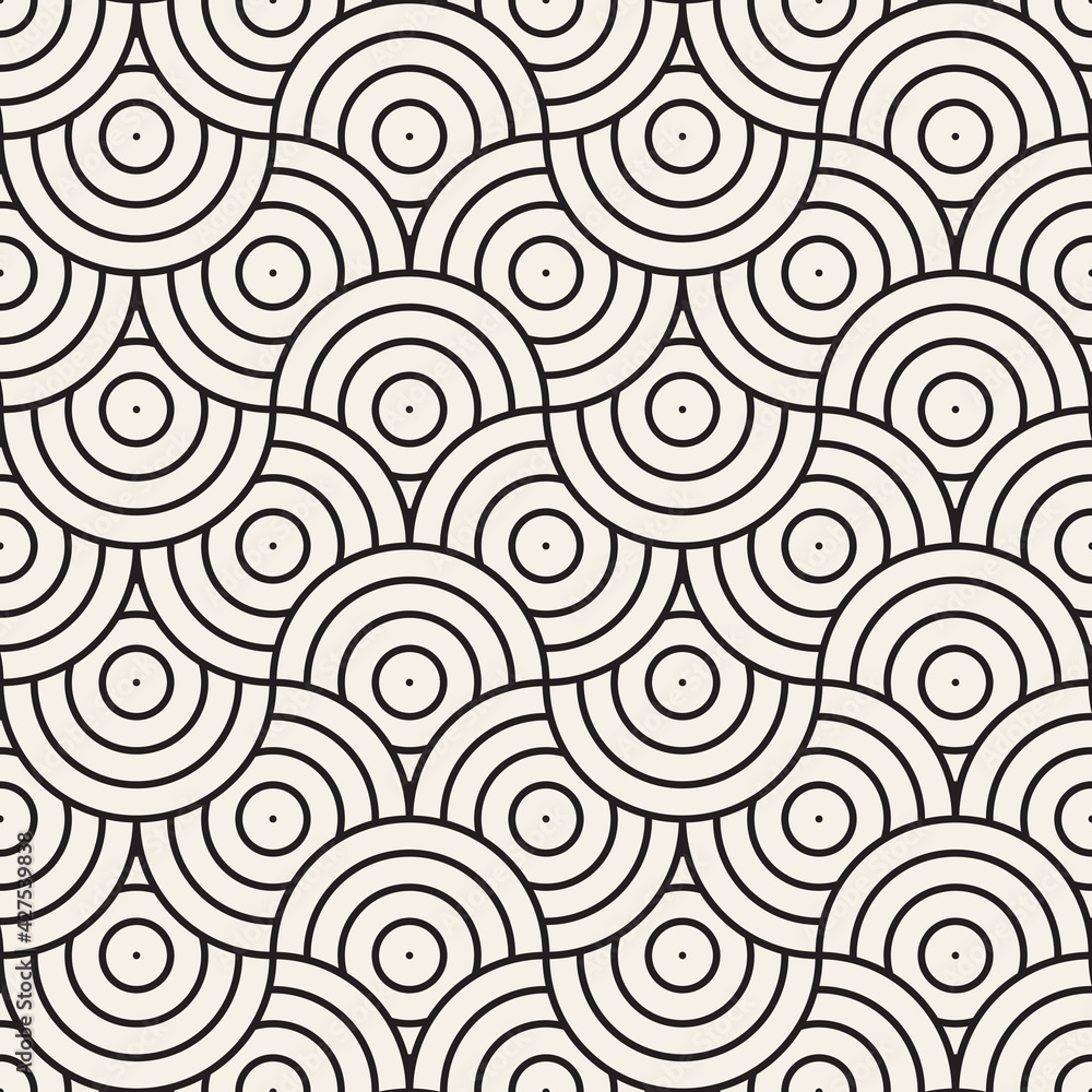 Fototapeta premium Vector seamless pattern. Modern stylish abstract texture. Repeating geometric tiles
