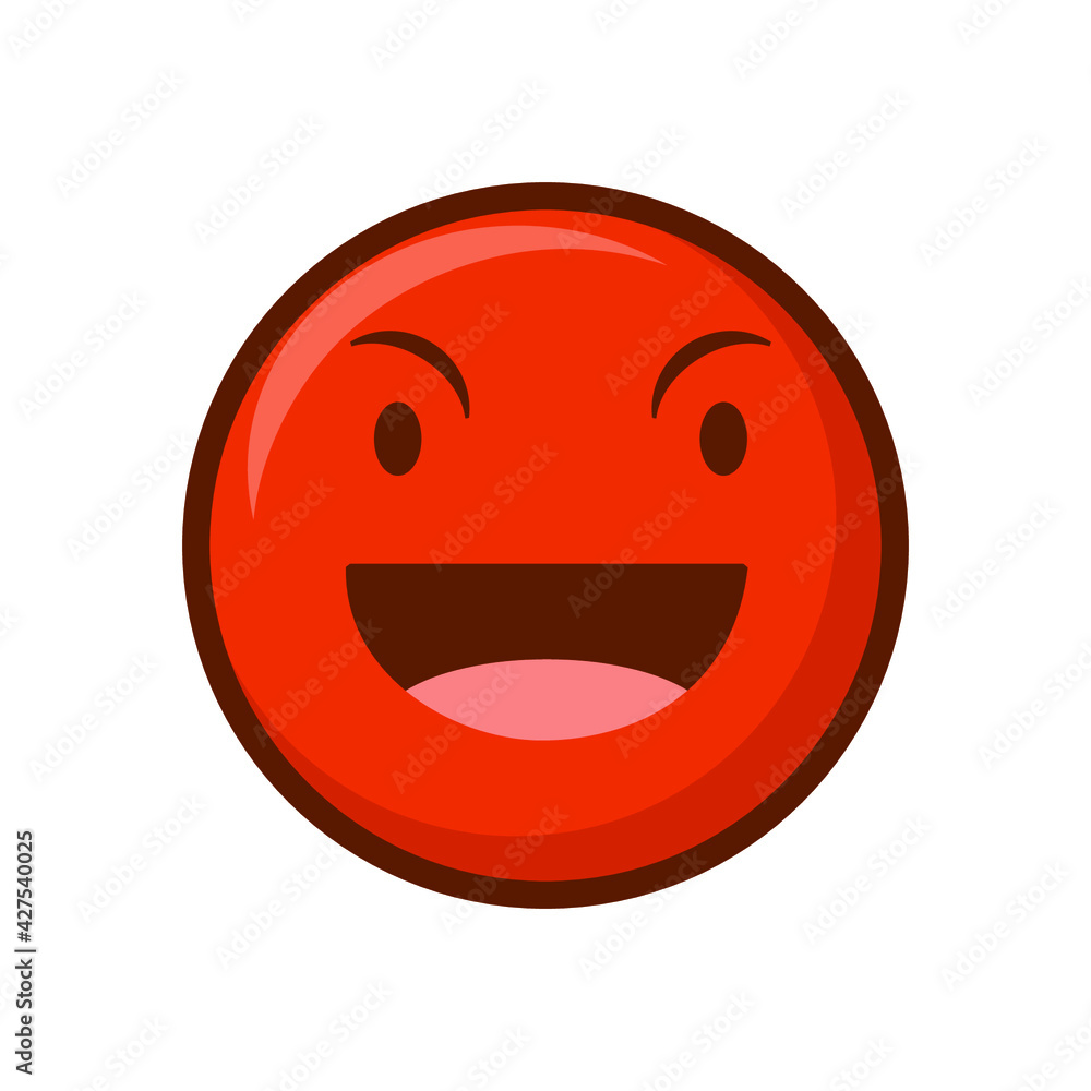Cute social media yelling face emoji on white background. Royalty Free. Cute social media yelling face emoji on white background. Royalty Free.