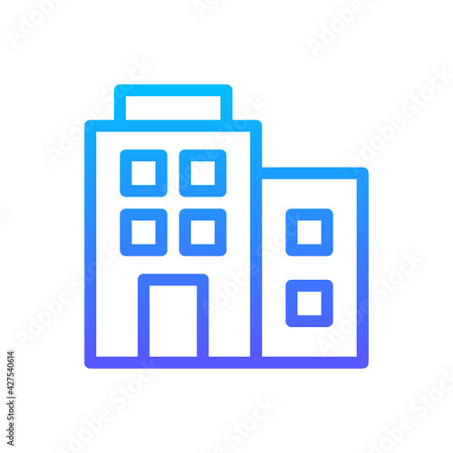 Hotel Building Vector Icon. Hotel and Services Symbol EPS 10 