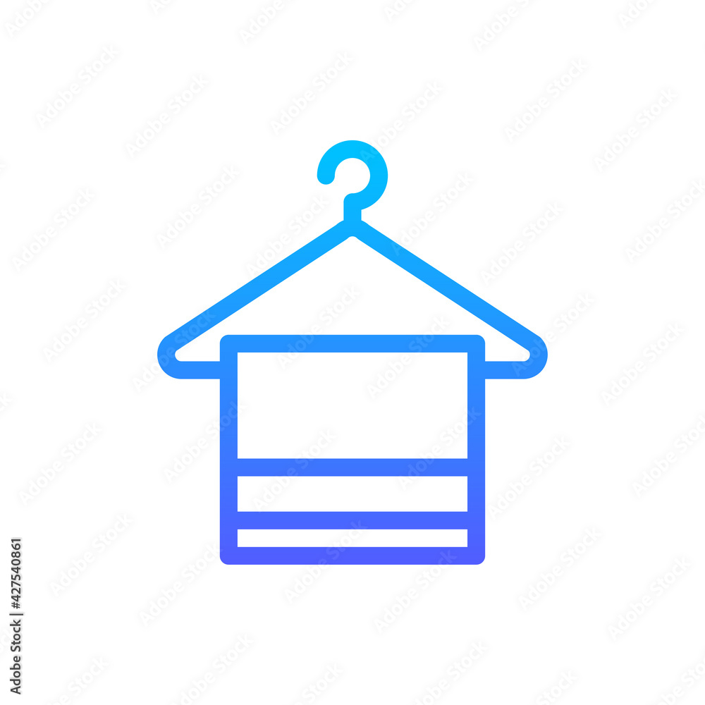 Towel Hanger Vector Icon. Hotel and Services Symbol EPS 10 