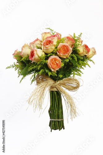 Buque de rosas amarelas para presente.