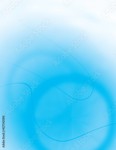 Light blue blurred background with transparent spheres. Minimal graphics