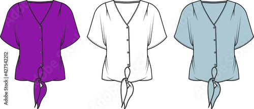Vector flat sketch shirt designs for colored with 2021 summer colors for women