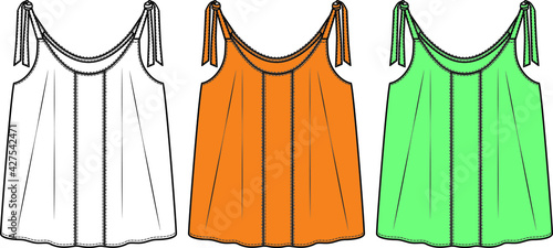 Vector strappy t-shirt designs for women colored with 2021 summer colors