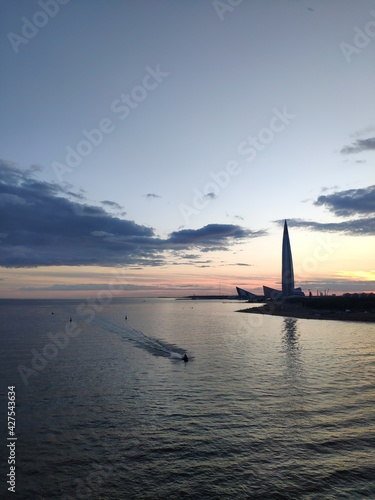 sailboat at sunset