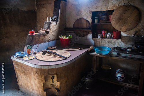 old kitchen stove in the kitchen