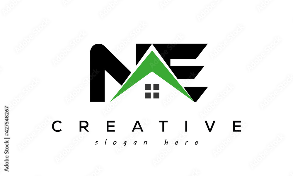 initial NE real estate logo vector Stock Vector Adobe Stock