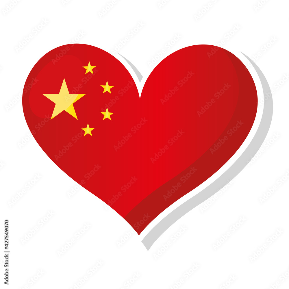 Flag of in heart shaped - Vector illustration Flag of in heart shaped - Vector illustration