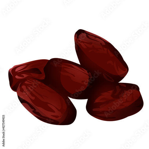 Dates compote, for breaking the fast in illustration form