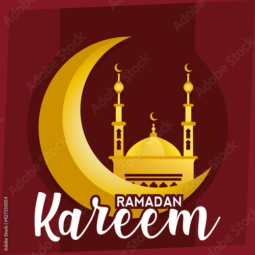 Wallpaper Mural Ramadam Kareem poster. Muslim celebration - Vector illustration Torontodigital.ca