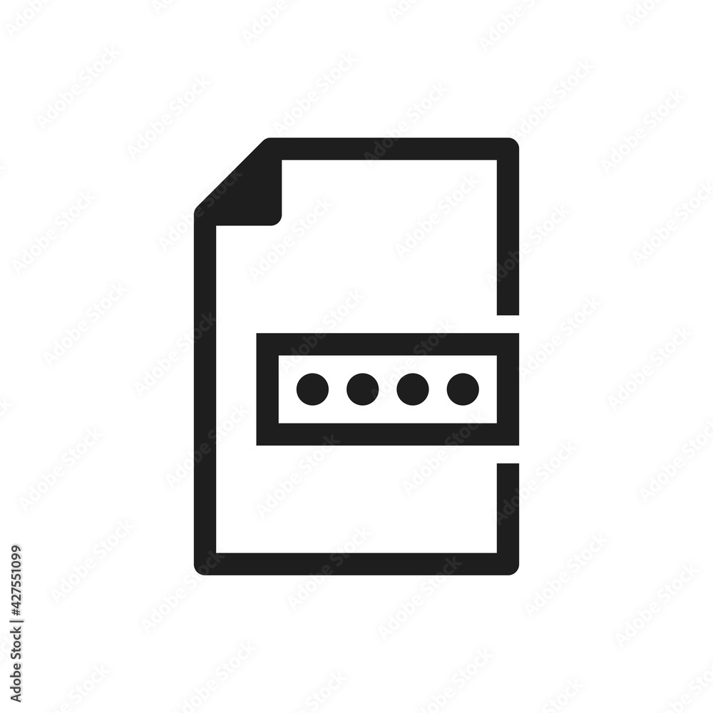 password security file document icon sign symbol password security file document icon sign symbol