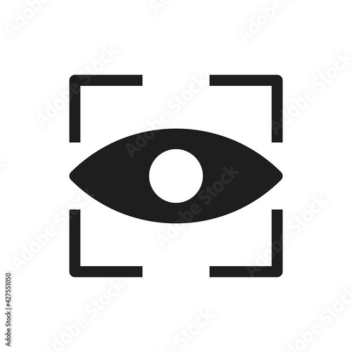 Eye, iris, scan, scanning, scanner icon