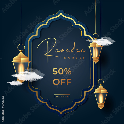 Ramadan kareem special sale banner background
