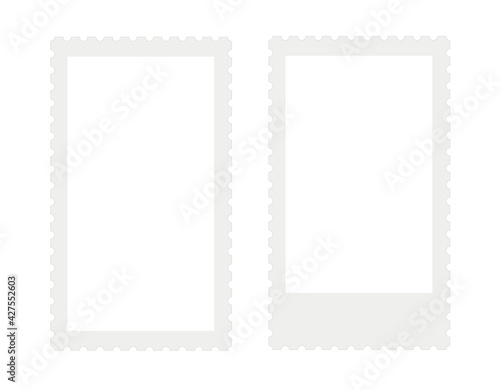 Blanko Briefmarken 2-er Set,
Vektor Illustration isoliert auf weißem Hintergrund
