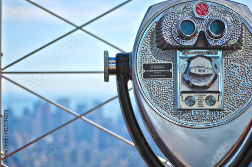 New York City Scape View Coin Operated Binoculars