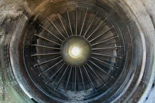 Old Jet Engine Closeup