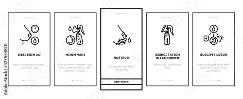 Breastfeeding Baby Onboarding Mobile App Page Screen Vector. Newborn Child Feeding And Breastfeeding By Hour, Breast Pump And Silicone Pad Illustrations