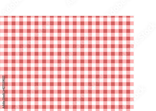 Patrón textil clásico de cuadrados en colores rojo suave y blanco