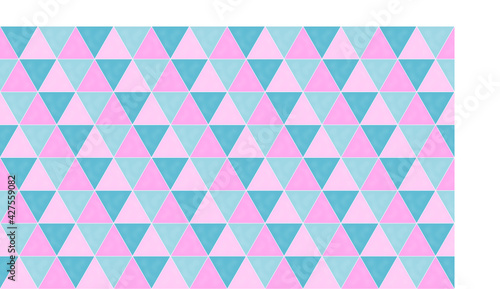 Patrón de triángulos en colores pastel suave alternados en filas horizontales