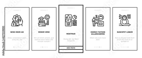 Optimize Operations Onboarding Mobile App Page Screen Vector. Optimize Internet Speed And Electronics, Smartphone And Computer, Education And Work Illustrations © vectorwin