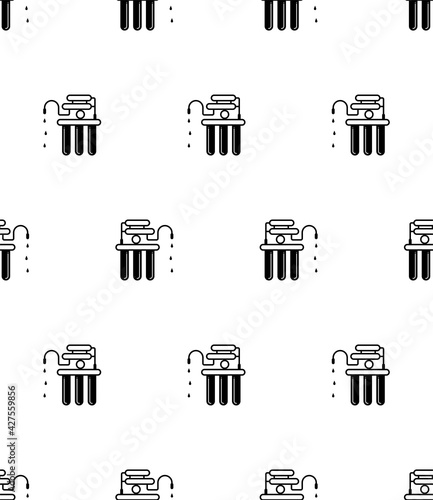 Water Purifier Icon Seamless Pattern, Water Filter Icon, Electronic Remover Of Undesirable Chemicals, Biological Contaminants, Suspended Solids, And Gases From Water