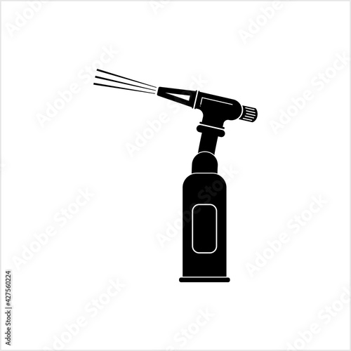 Blow Torch Icon, Blowtorch Icon, Welding Torch With Butane Burner Icon