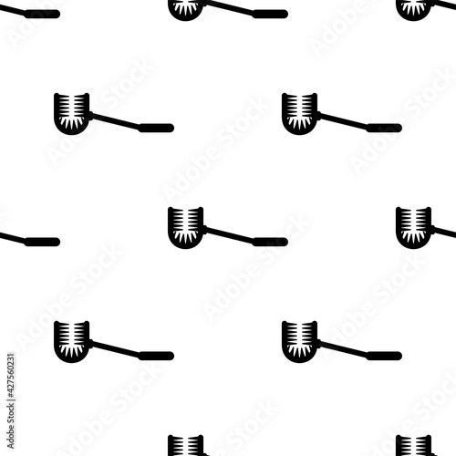 Chain Cleaning Brush Icon Seamless Pattern, Chain Oil Grease Scrub Brush