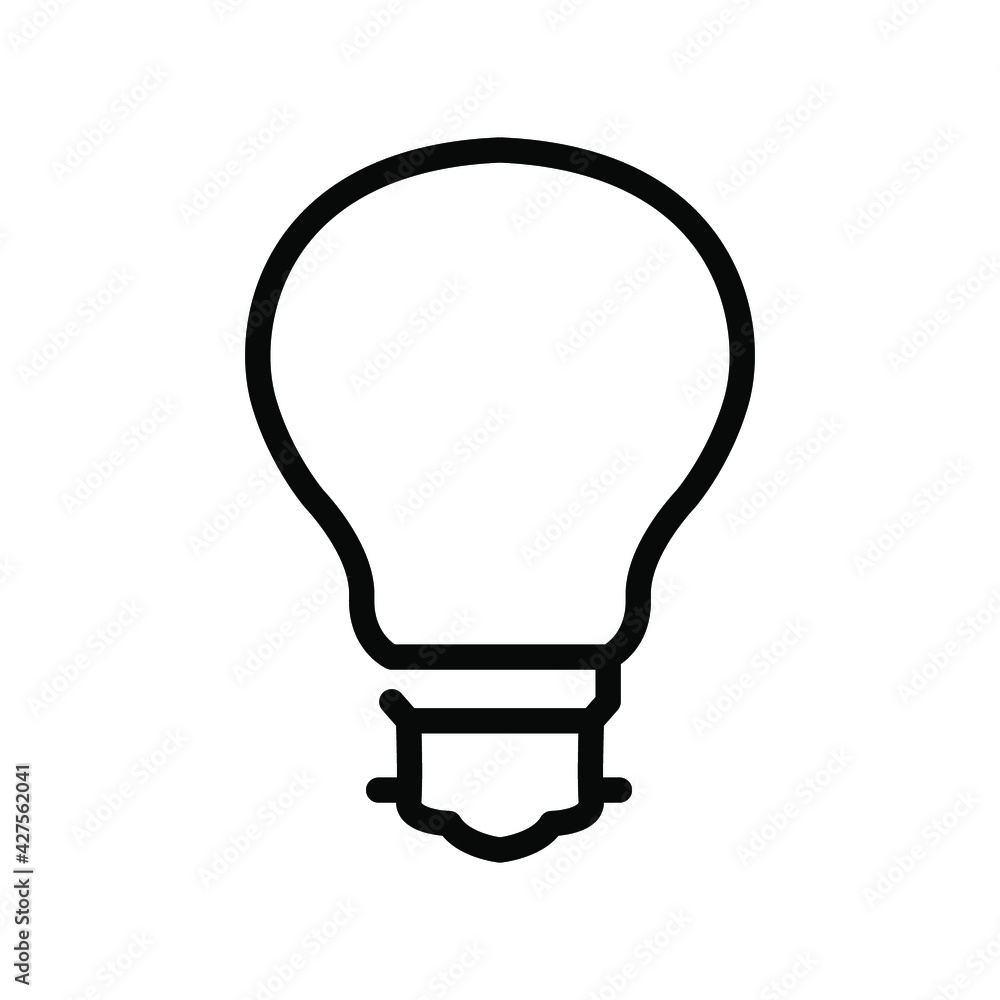 Illustration Vector graphic of bulb icon Illustration Vector graphic of bulb icon