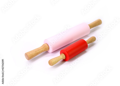 Rolling pin isolated on white background