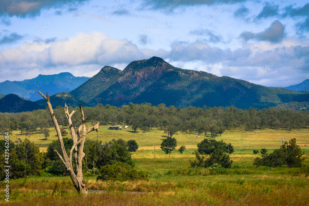 The Boonah countryside inside the Scenic Rim Queensland Stock Photo