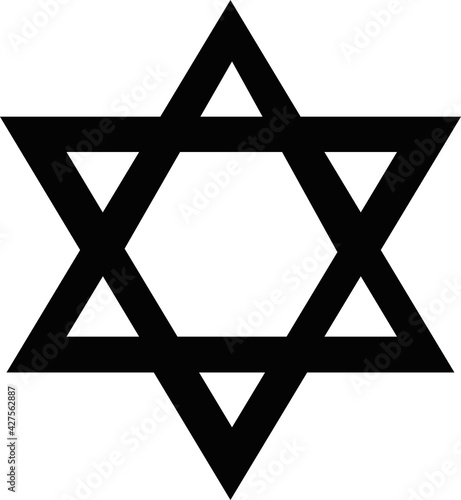 Vector illustration of the star of david symbol