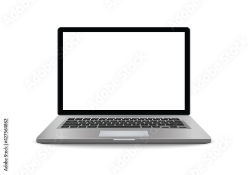 Laptop isolated on white background. Vector Illustration.