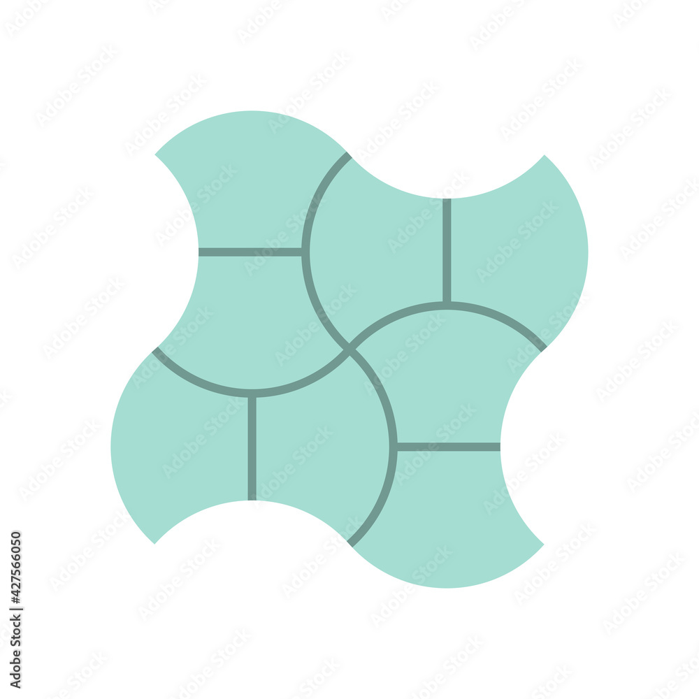 Concrete paver block pavement floor or brick vector icon. For landscape, outdoor, garden by paving on ground to create round dumble pattern. That sidewalk, road, patio, path, street or walkway. Concrete paver block pavement floor or brick vector icon. For landscape, outdoor, garden by paving on ground to create round dumble pattern. That sidewalk, road, patio, path, street or walkway.