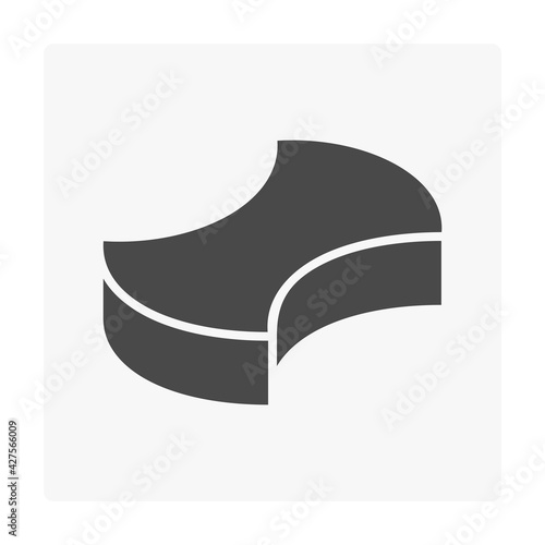 Concrete paver block pavement floor or brick vector icon. For landscape, outdoor, garden by paving on ground to create round dumble pattern. That sidewalk, road, patio, path, street or walkway.