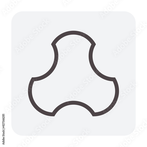 Concrete paver block pavement floor or brick vector icon. For landscape, outdoor, garden by paving on ground to create milano pattern. That sidewalk, road, patio, path or walkway. Editable stroke.